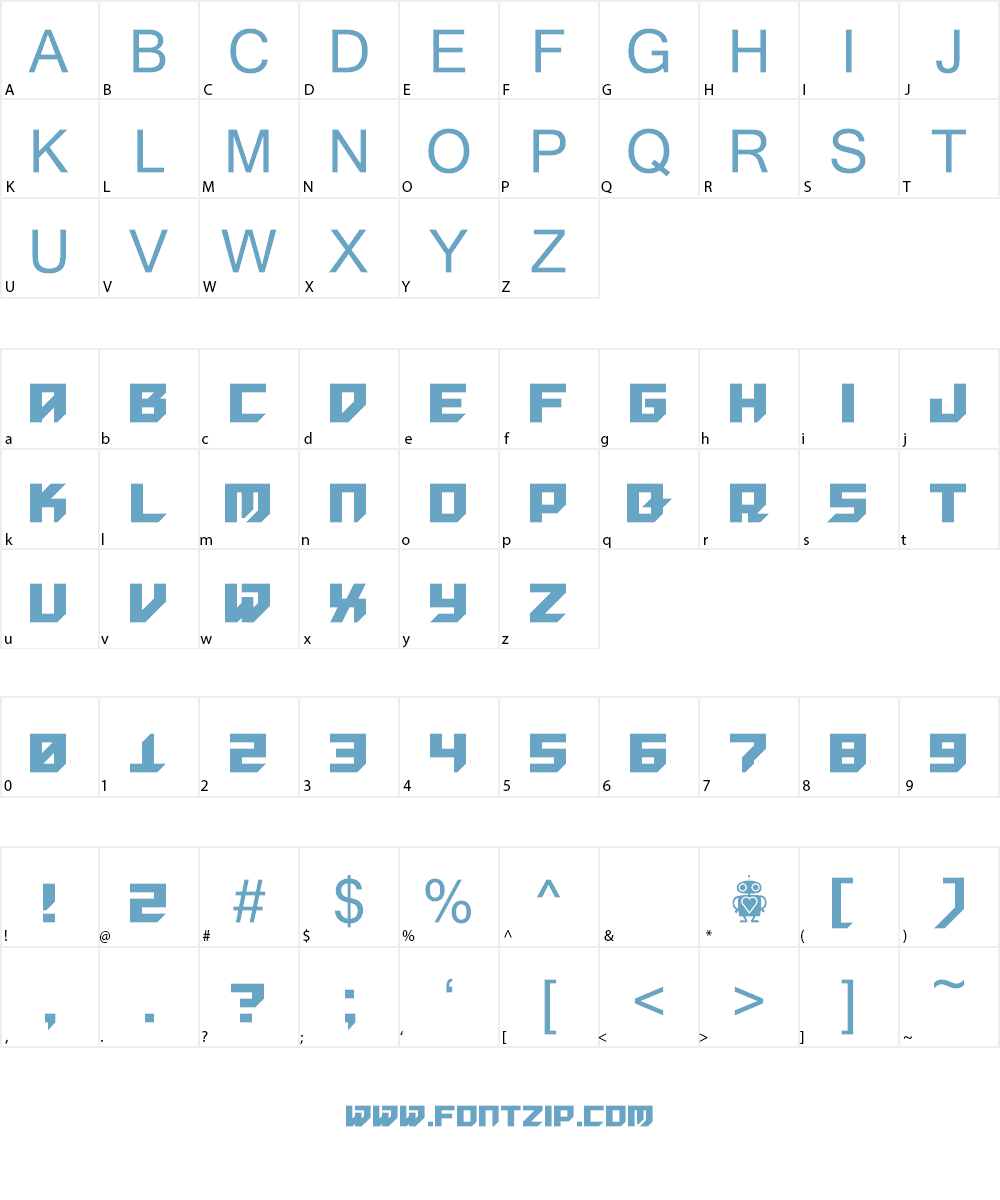 ET Technokid Font Character